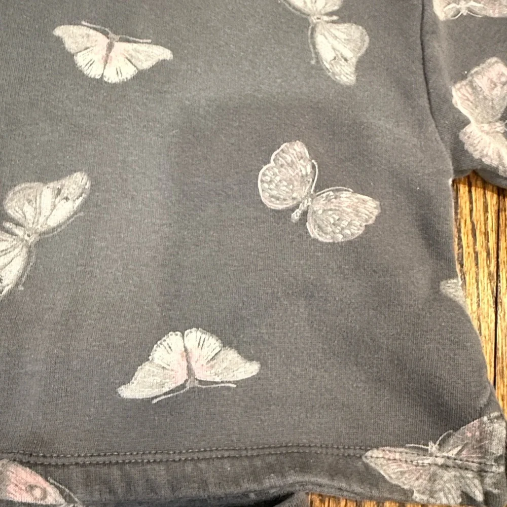 GAP Charcoal Gray Butterfly Matching Pant Set 12-18 Months